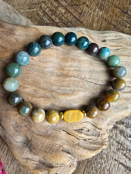 Indian Agate & Tiger Eye Bracelet My Store
