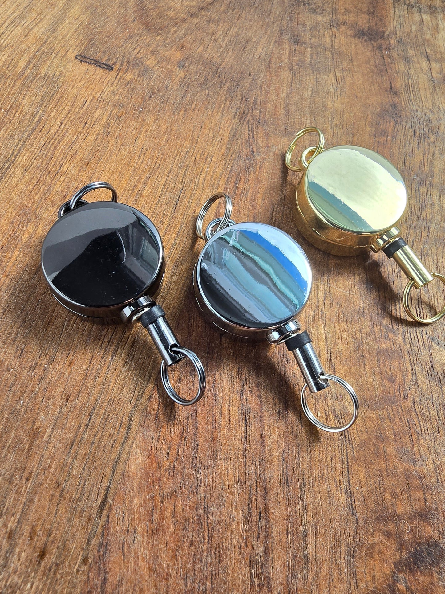 Mini Retractable Metal Badge Reel Sacred Sol Design