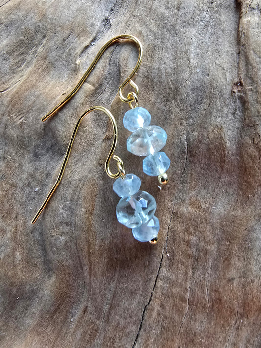 Aquamarine Sol Earrings Sacred Sol Design
