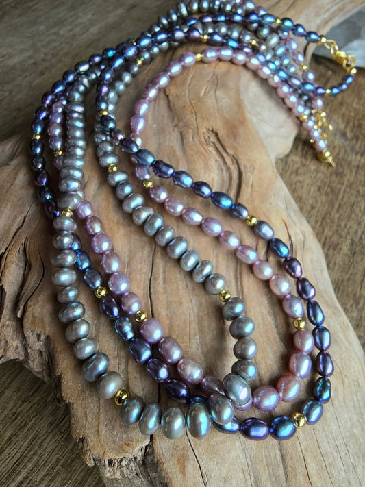 Sol Pearl Necklace Collection Sacred Sol Design