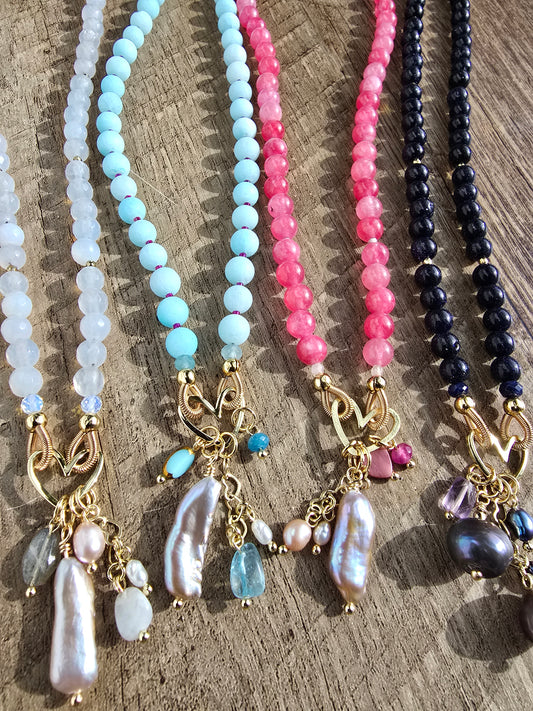 Heart & Sol Gemstone Necklaces Sacred Sol Design