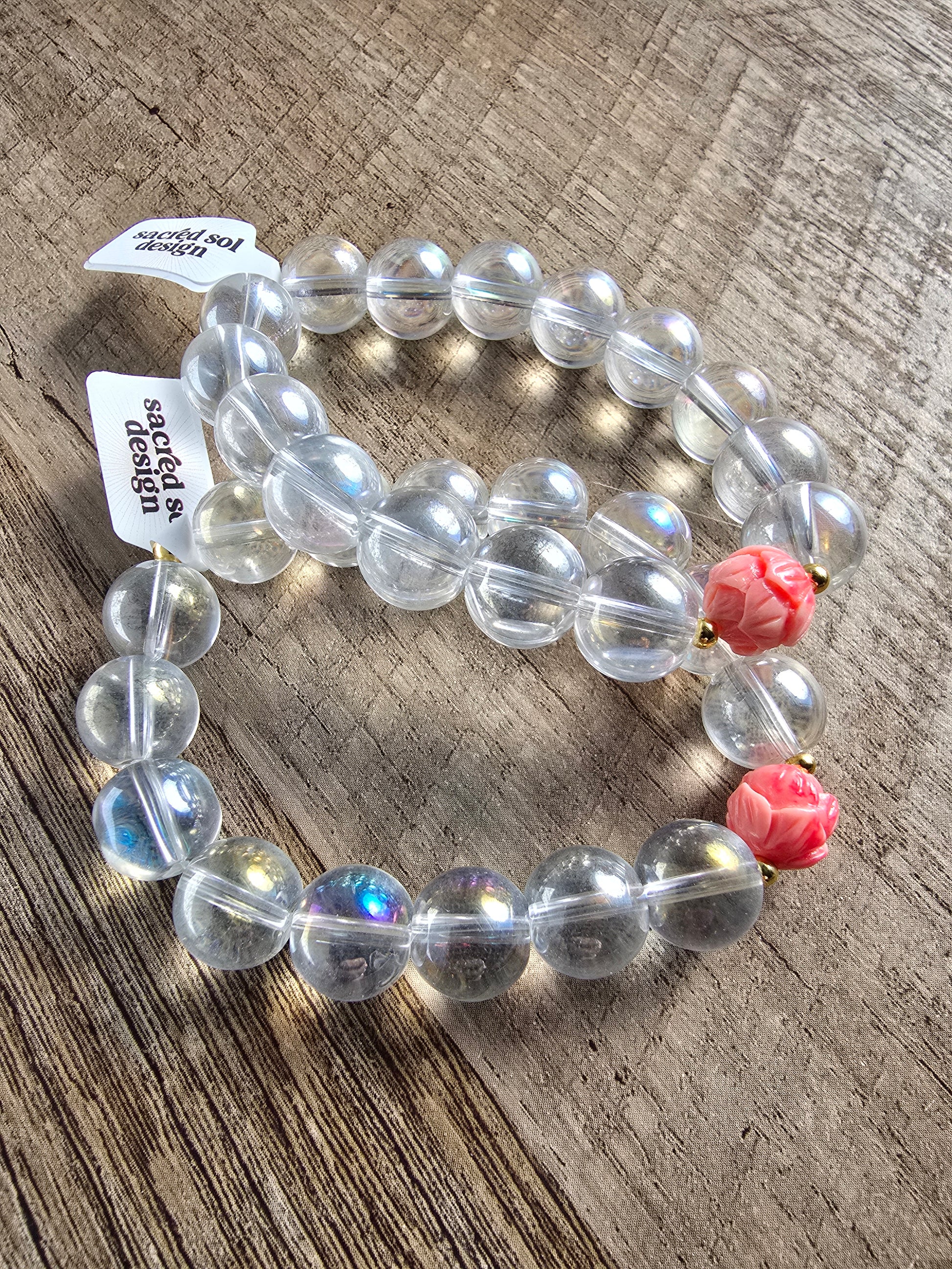 12MM Mystic Aura Glass Bead Bracelet My Store