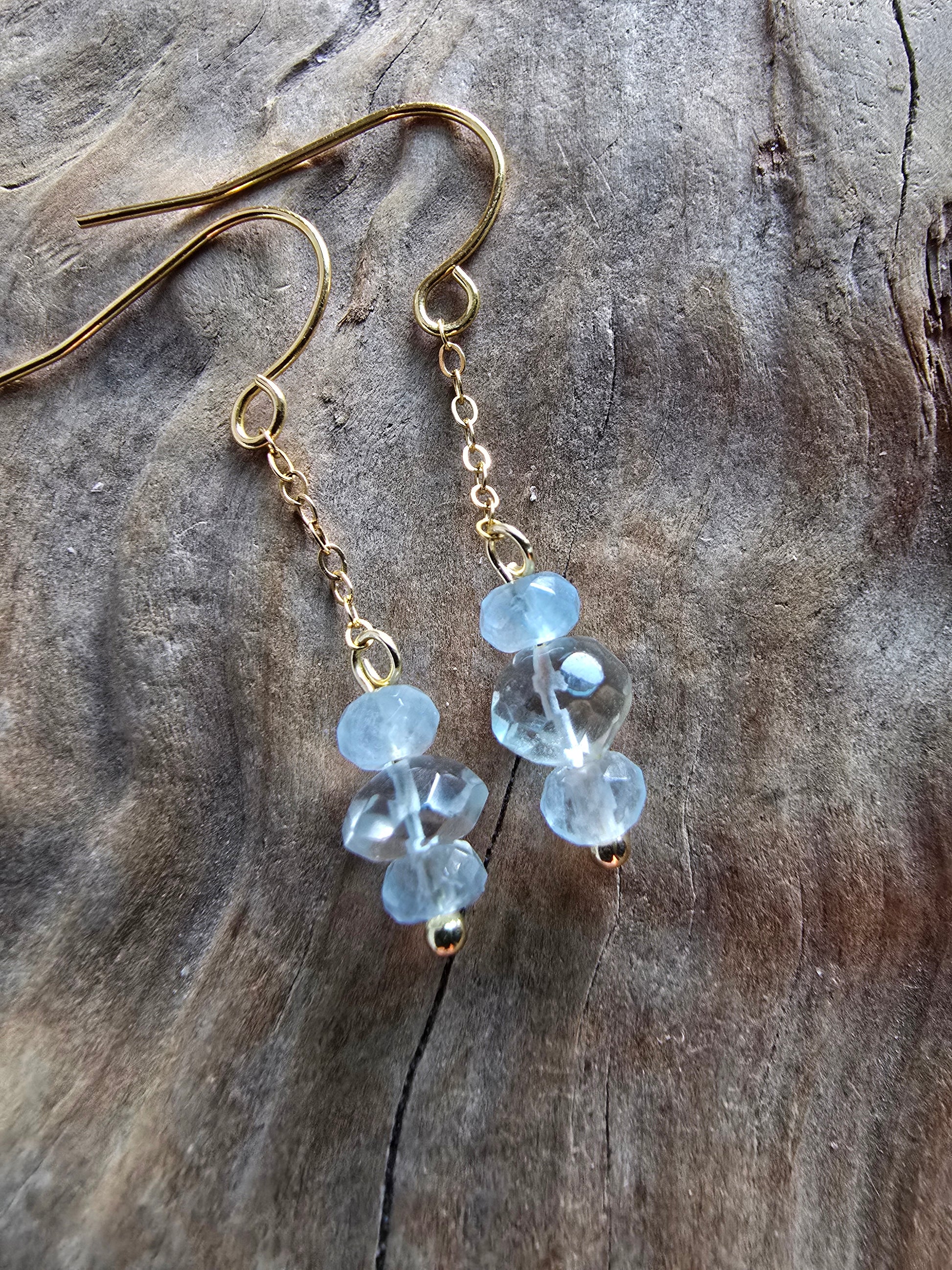 Aquamarine Sol Earrings Sacred Sol Design