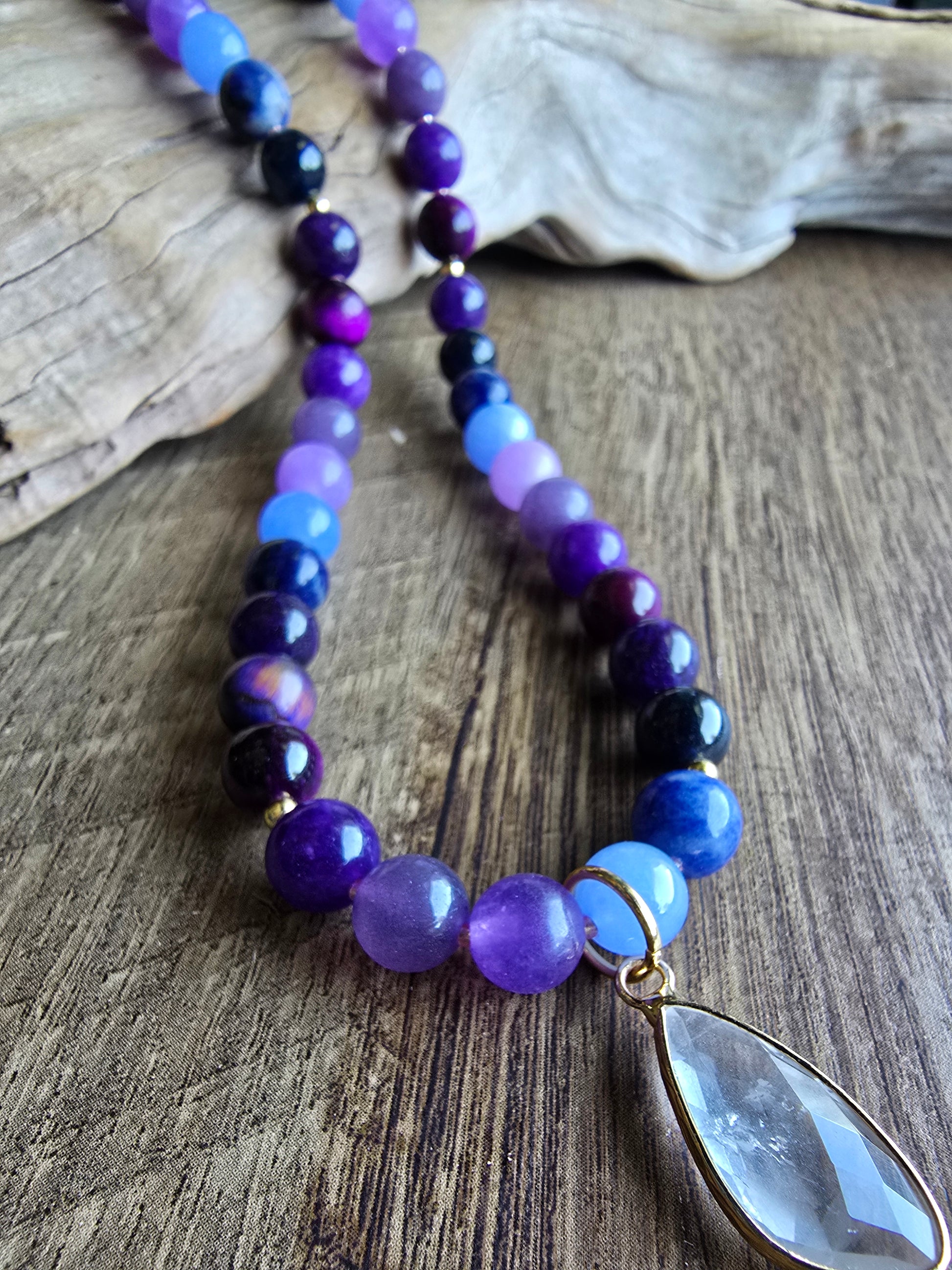 Kaleidoscope - Midnight 8MM 17.5" Necklace Sacred Sol Design