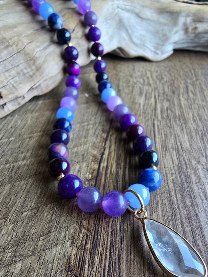 Kaleidoscope - Midnight 8MM 17.5" Necklace Sacred Sol Design
