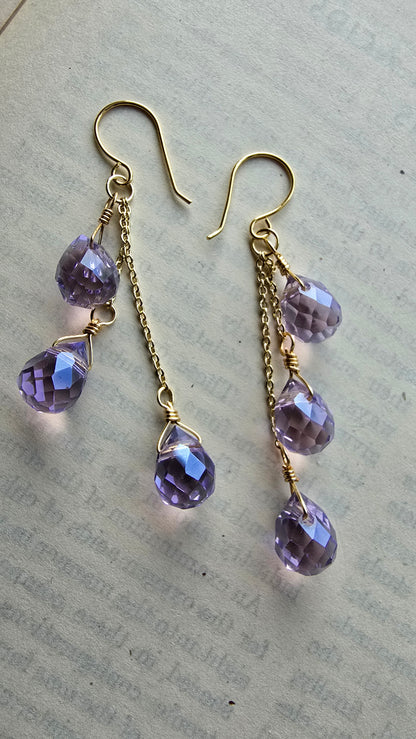 Cascade Crystal Drop Earrings Sacred Sol Design