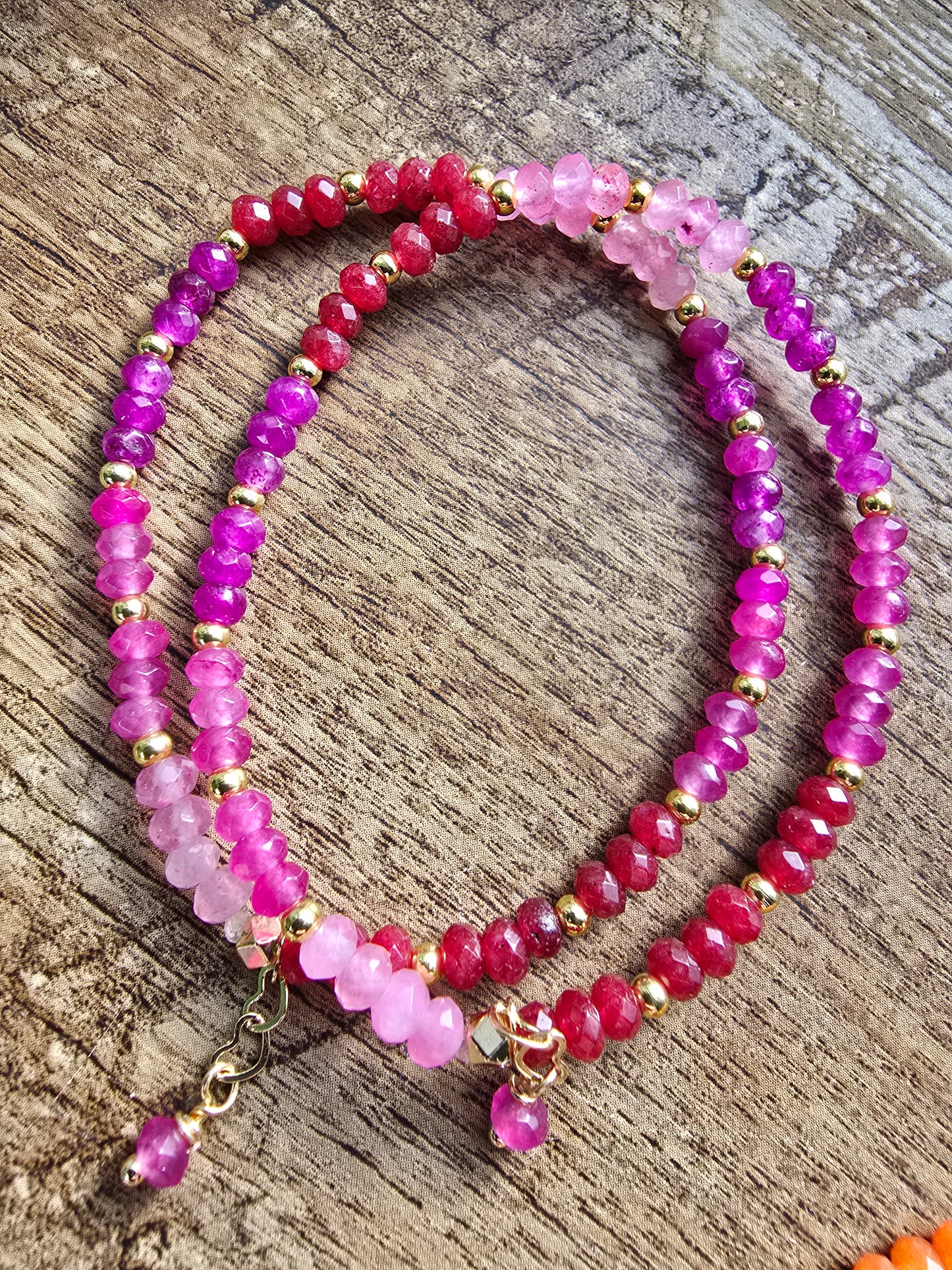 Rainbow Dainty Micro-Faceted Gemstone Collection Bracelet My Store