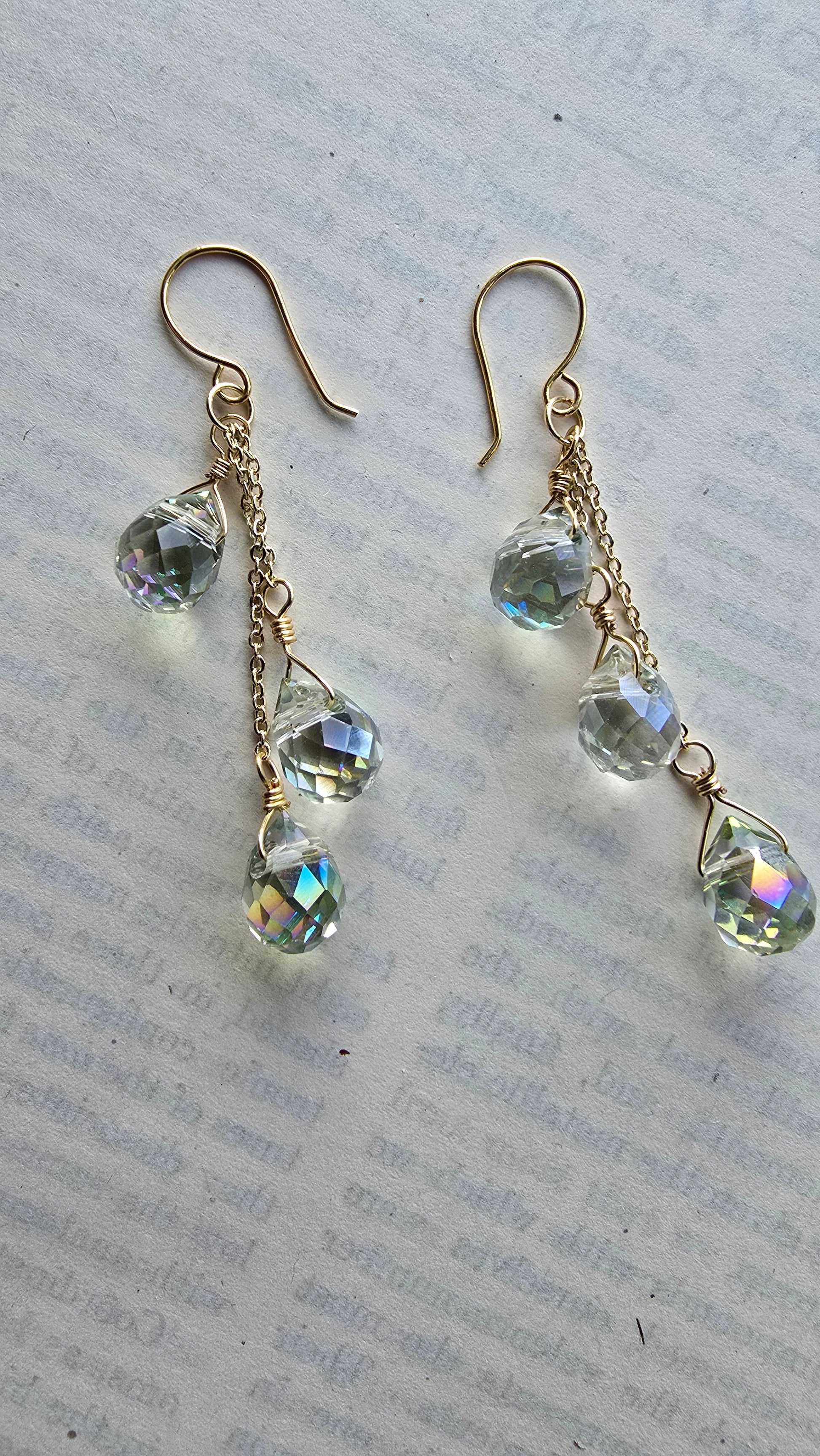 Cascade Crystal Drop Earrings Sacred Sol Design