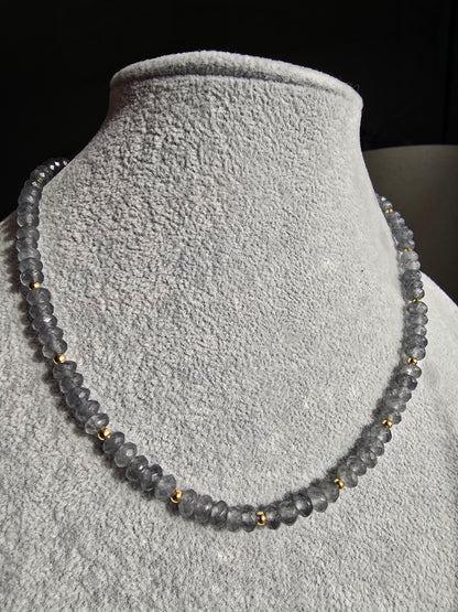 Grey Jade Necklace Sacred Sol Design