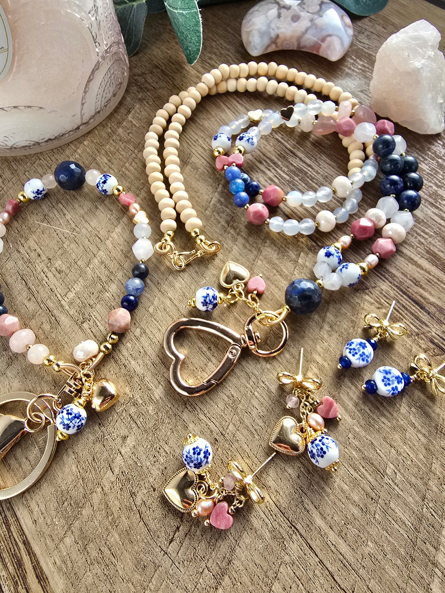 Not Your Grandma’s China | Multi-Stone Beaded Lanyard