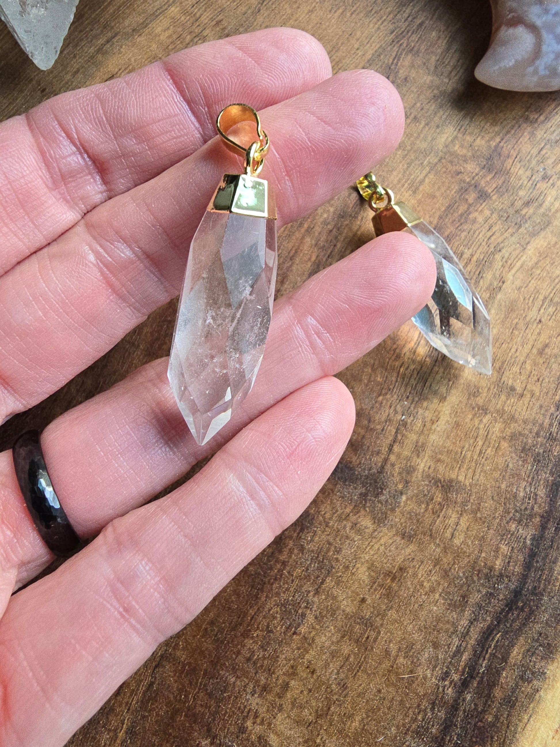 Natural Clear Quartz Point Charm My Store