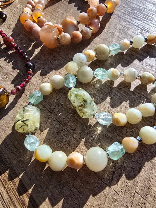 Amazonite, Prehnite & Fluorite Wristlet My Store