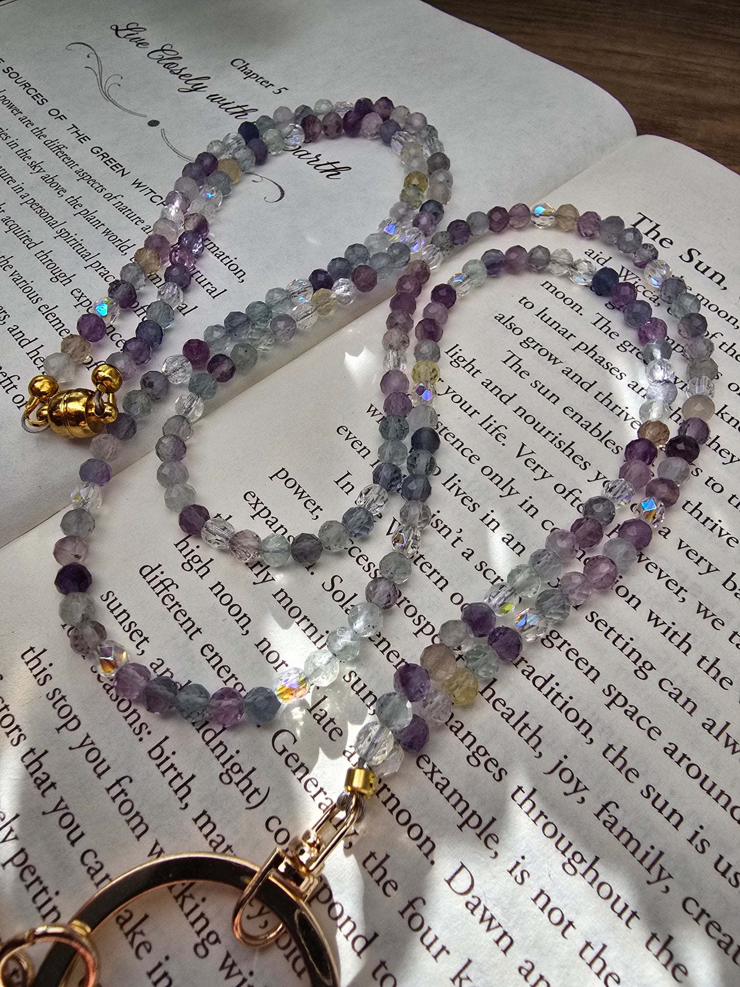 Delicate Fluorite Sparkle Lanyard Sacred Sol Design