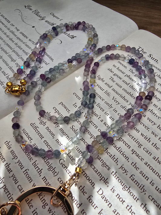 Delicate Fluorite Sparkle Lanyard Sacred Sol Design