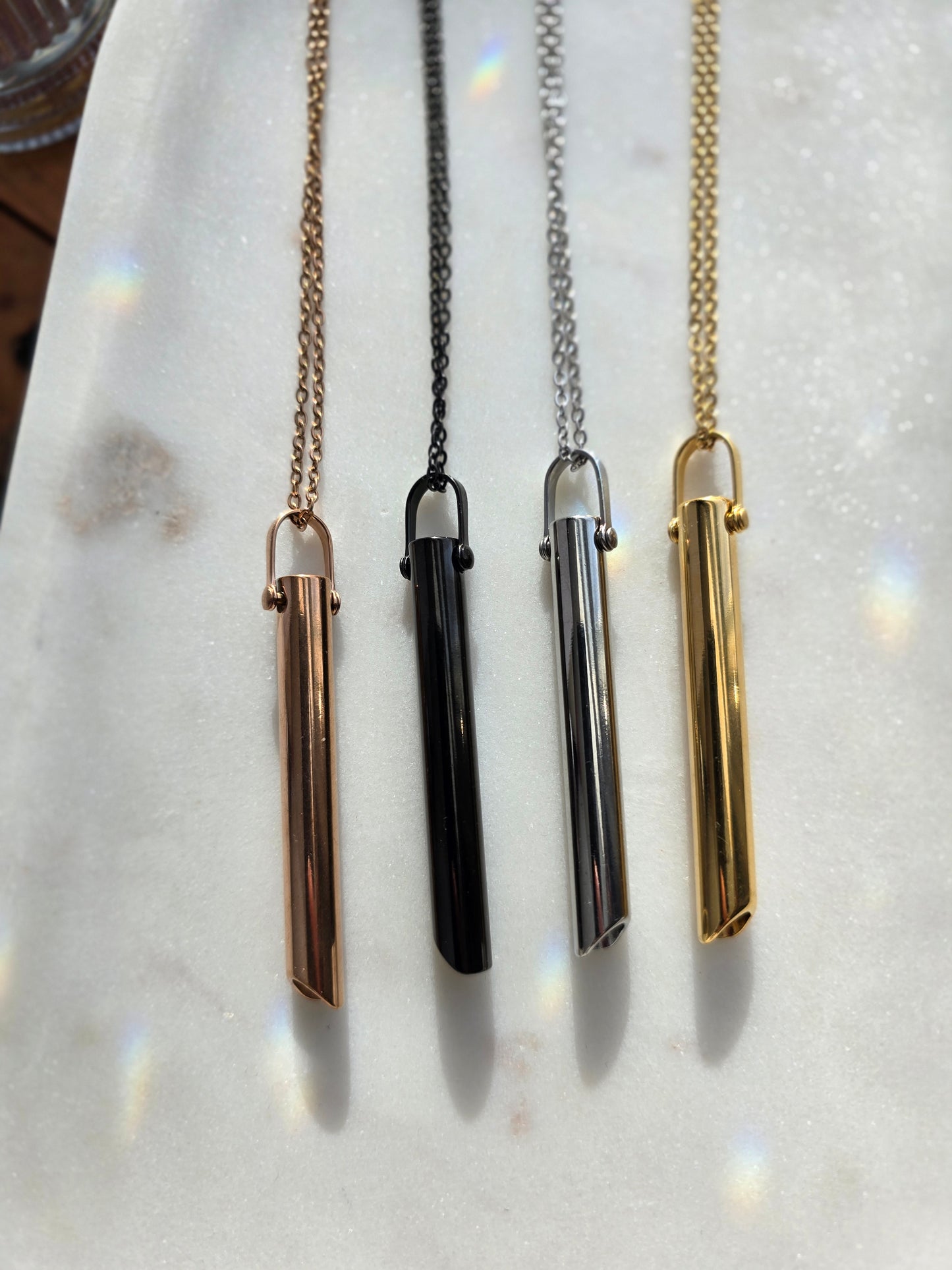 The Mindful Exhale Pendant (Fine Chain) Sacred Sol Design