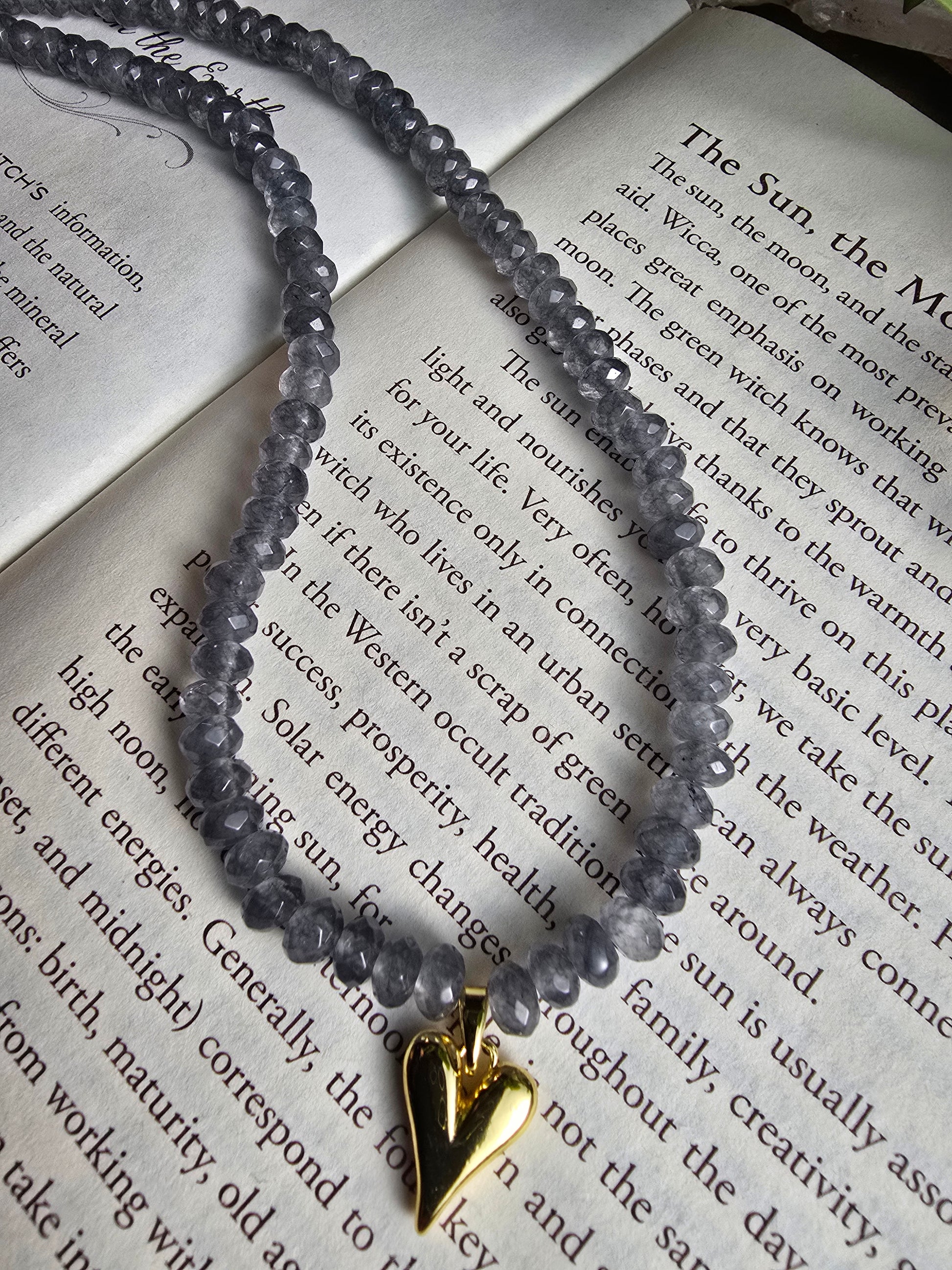 Grey Jade Love Necklace Sacred Sol Design