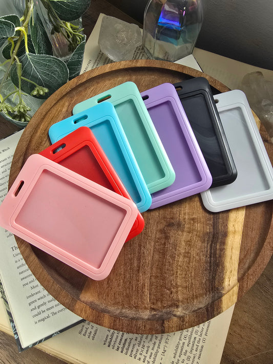 Colorful 2 Badge Card Holder Sacred Sol Design