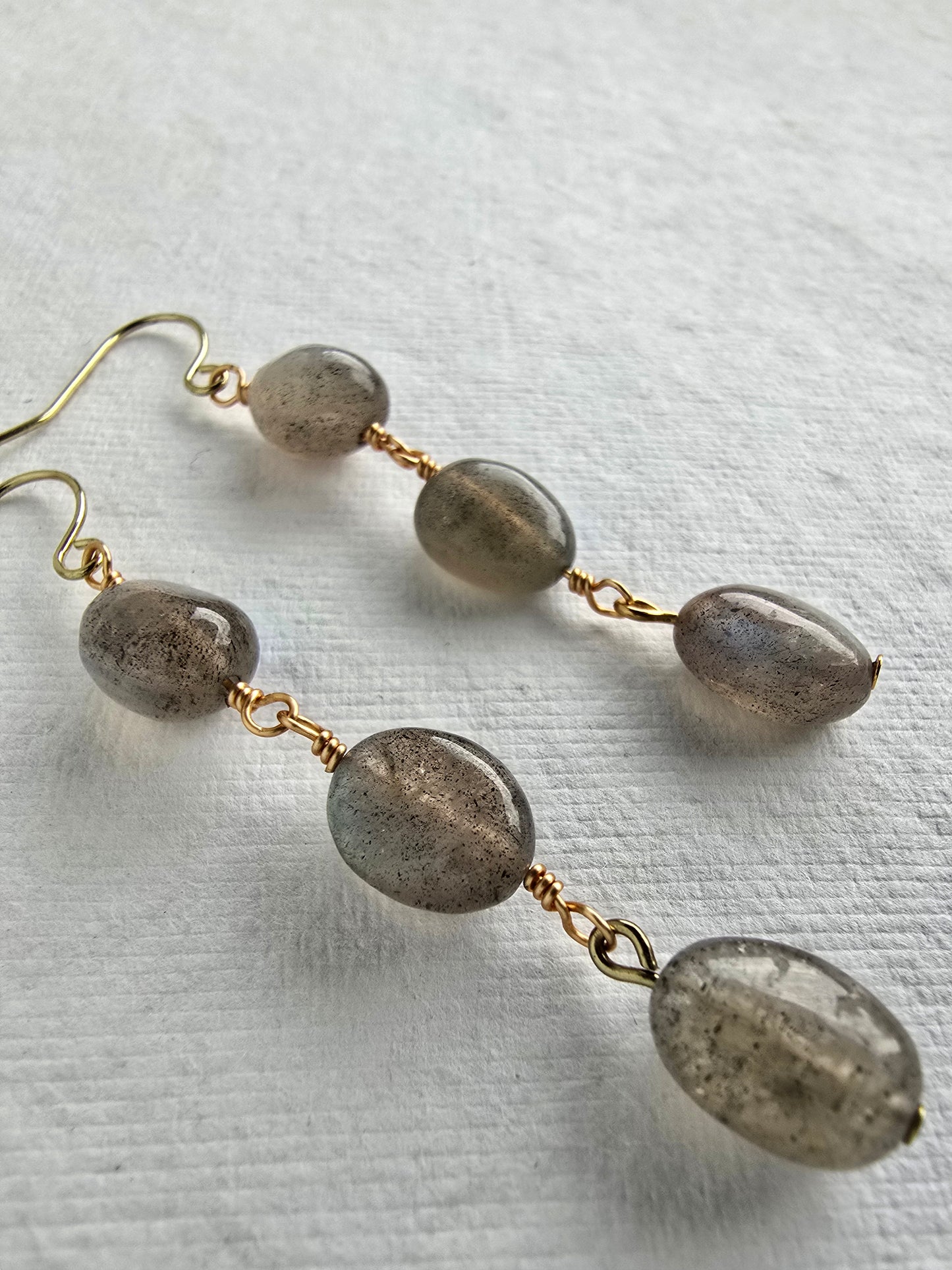 Labradorite Pebble Drop Earrings