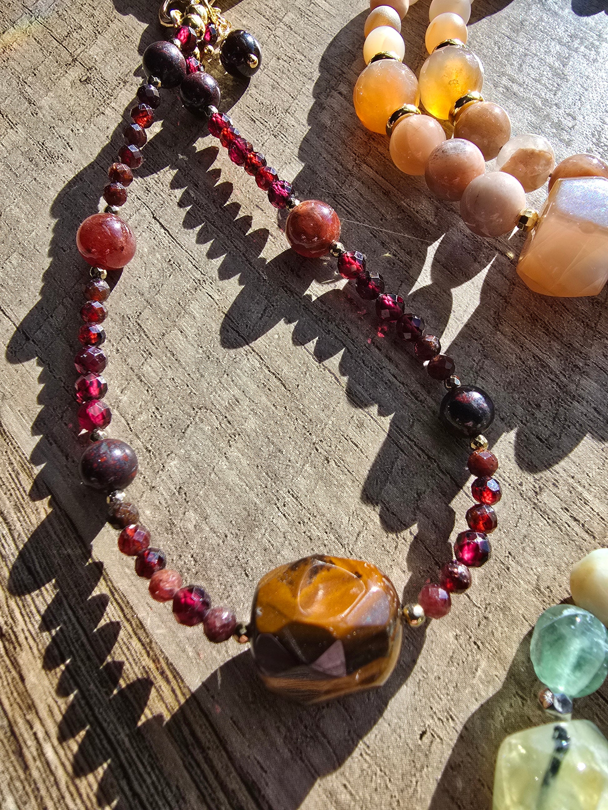 Tiger Eye & Garnet Wristlet My Store