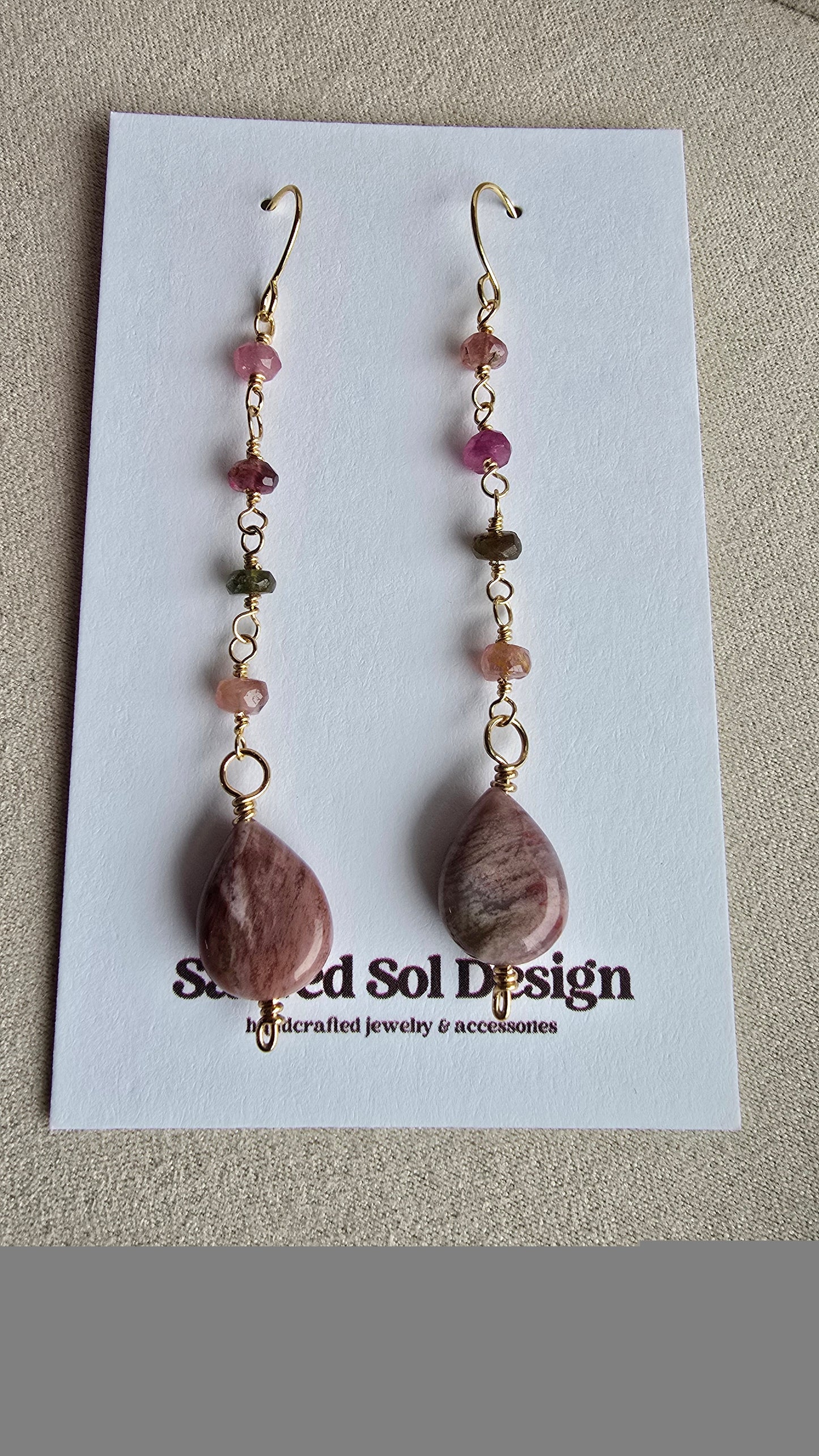 Mosaic Tourmaline Drops Sacred Sol Design