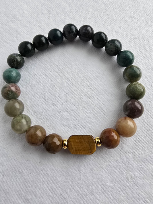 Indian Agate & Tiger Eye Bracelet My Store