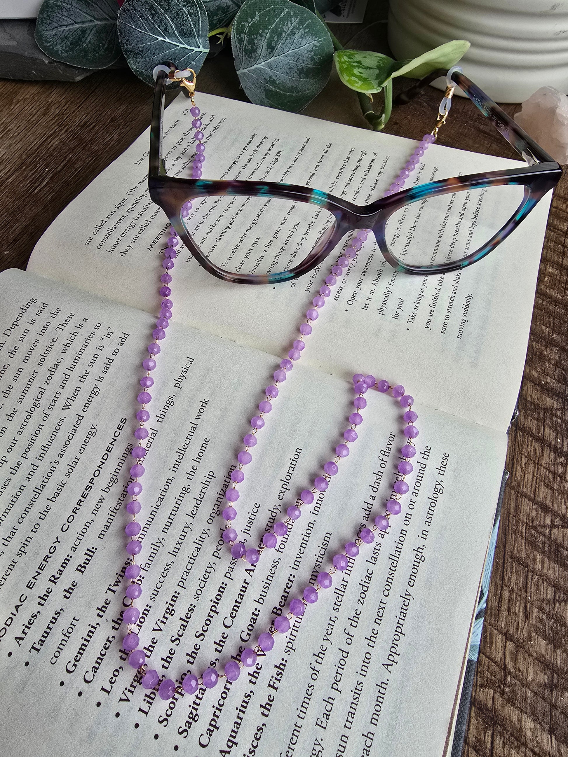 The Crystal Strand Eyeglass Chain Sacred Sol Design