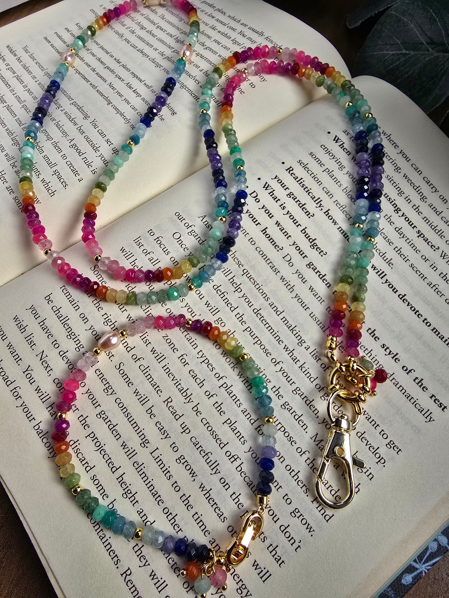 The Over the Rainbow Convertible Lanyard & Bracelet set Sacred Sol Design