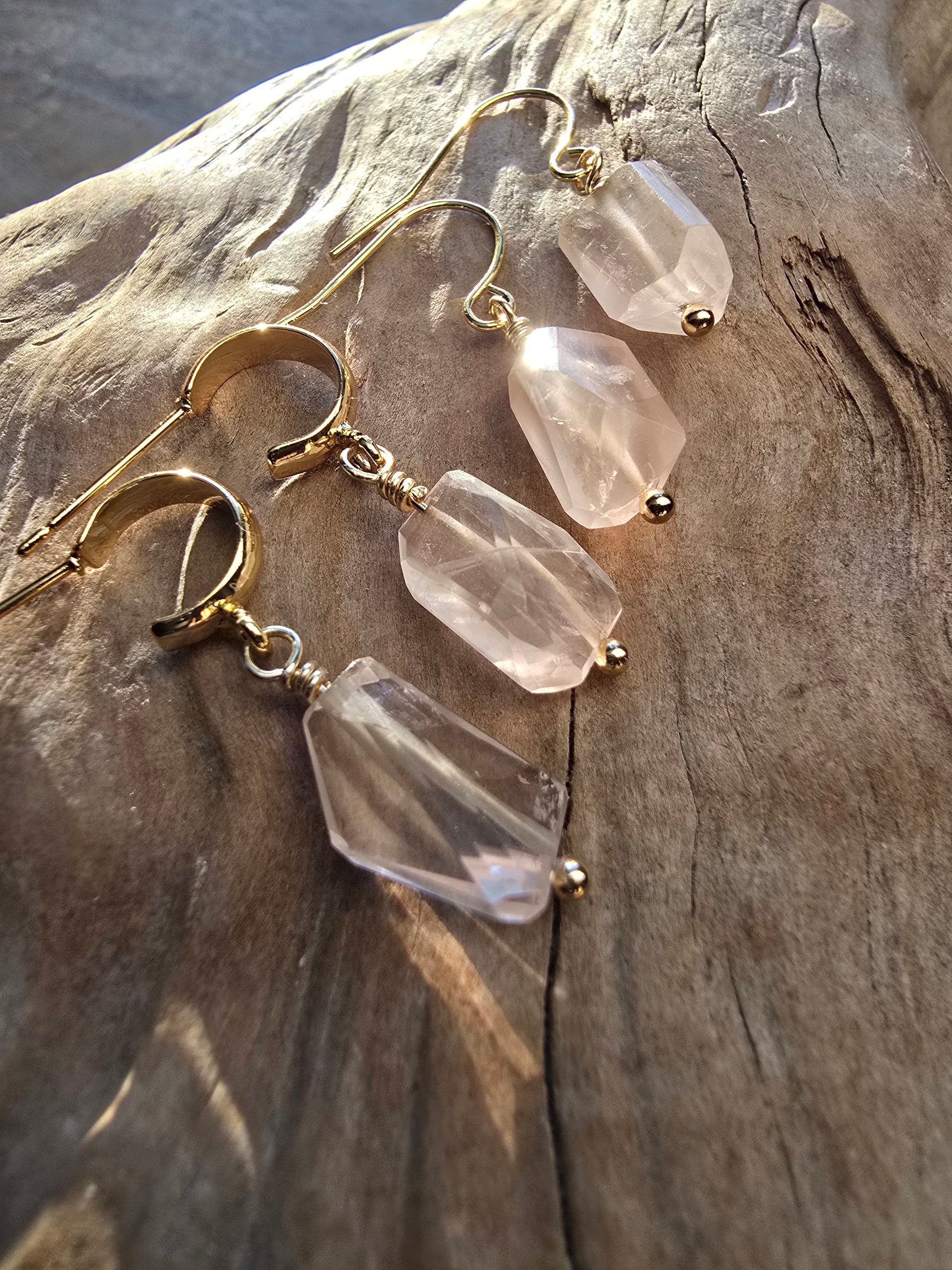 Rose Quartz Sol Earrings Sacred Sol Design