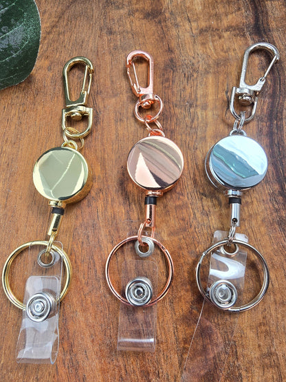 Clip-on Extendable Badge Reel Sacred Sol Design