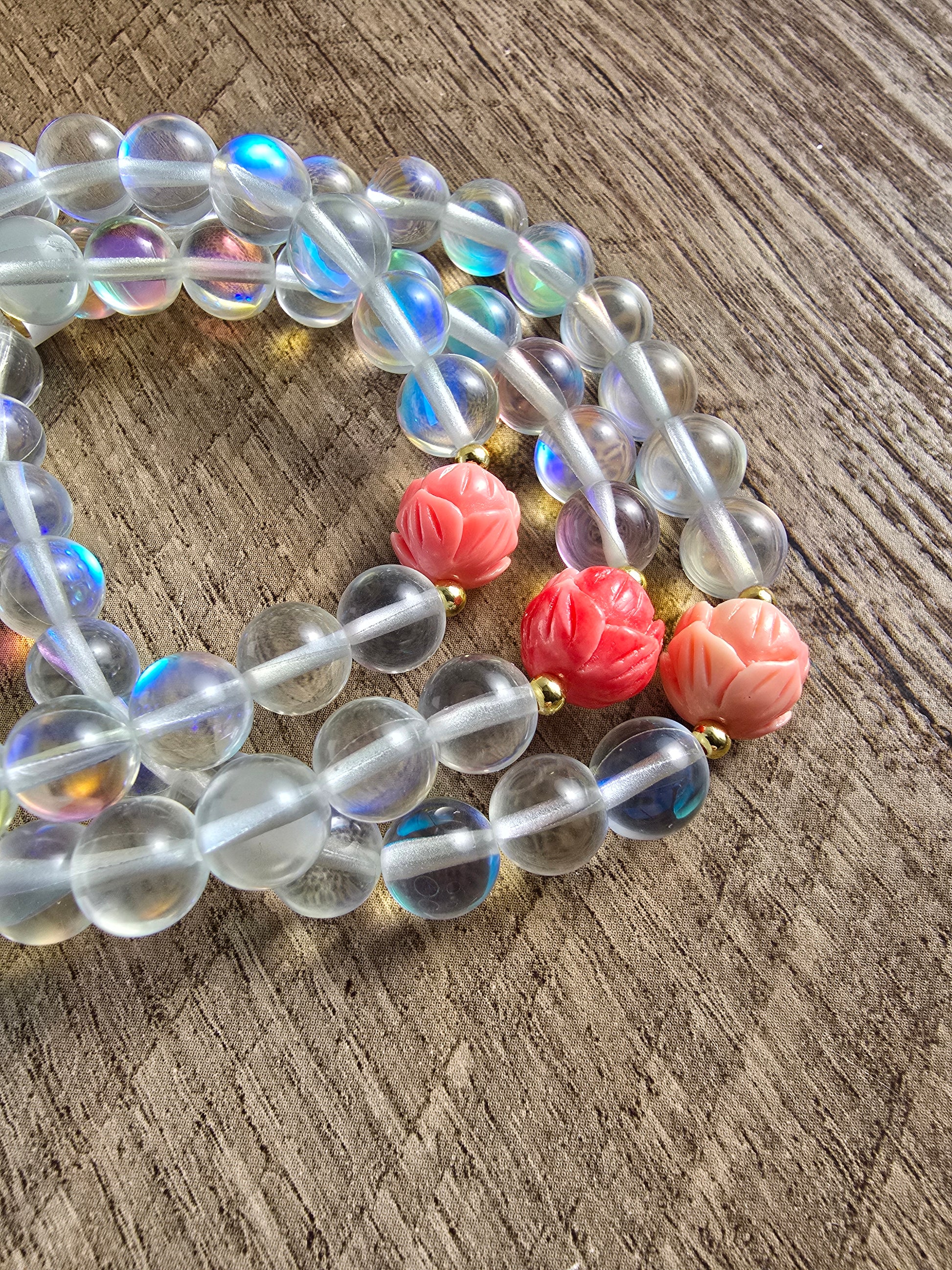 8MM Mystic Aura Glass Bead Bracelet My Store