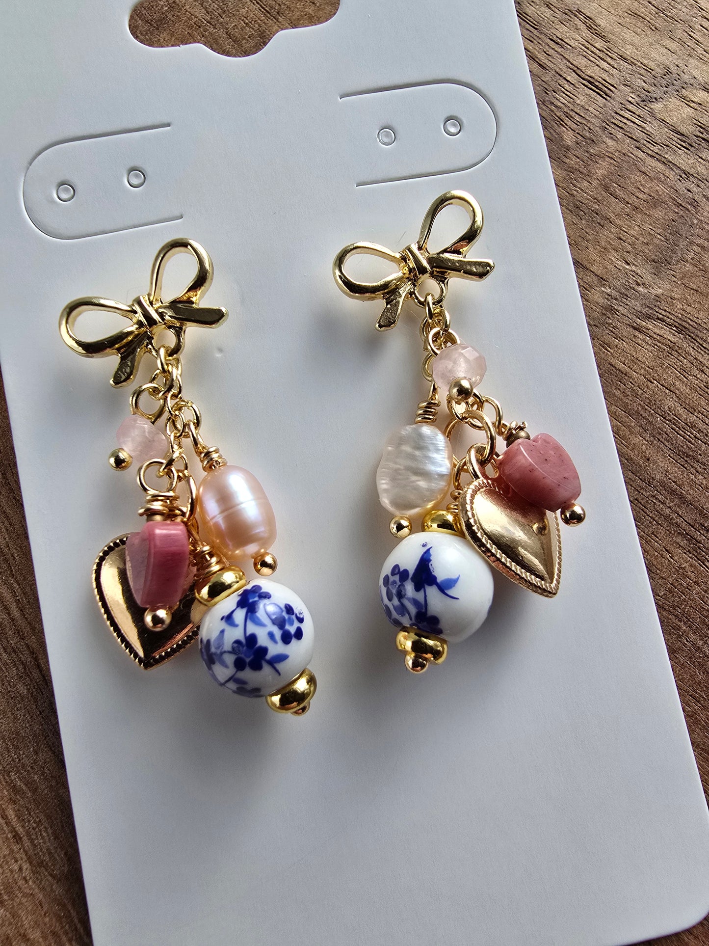 Porcelain Heart Earrings