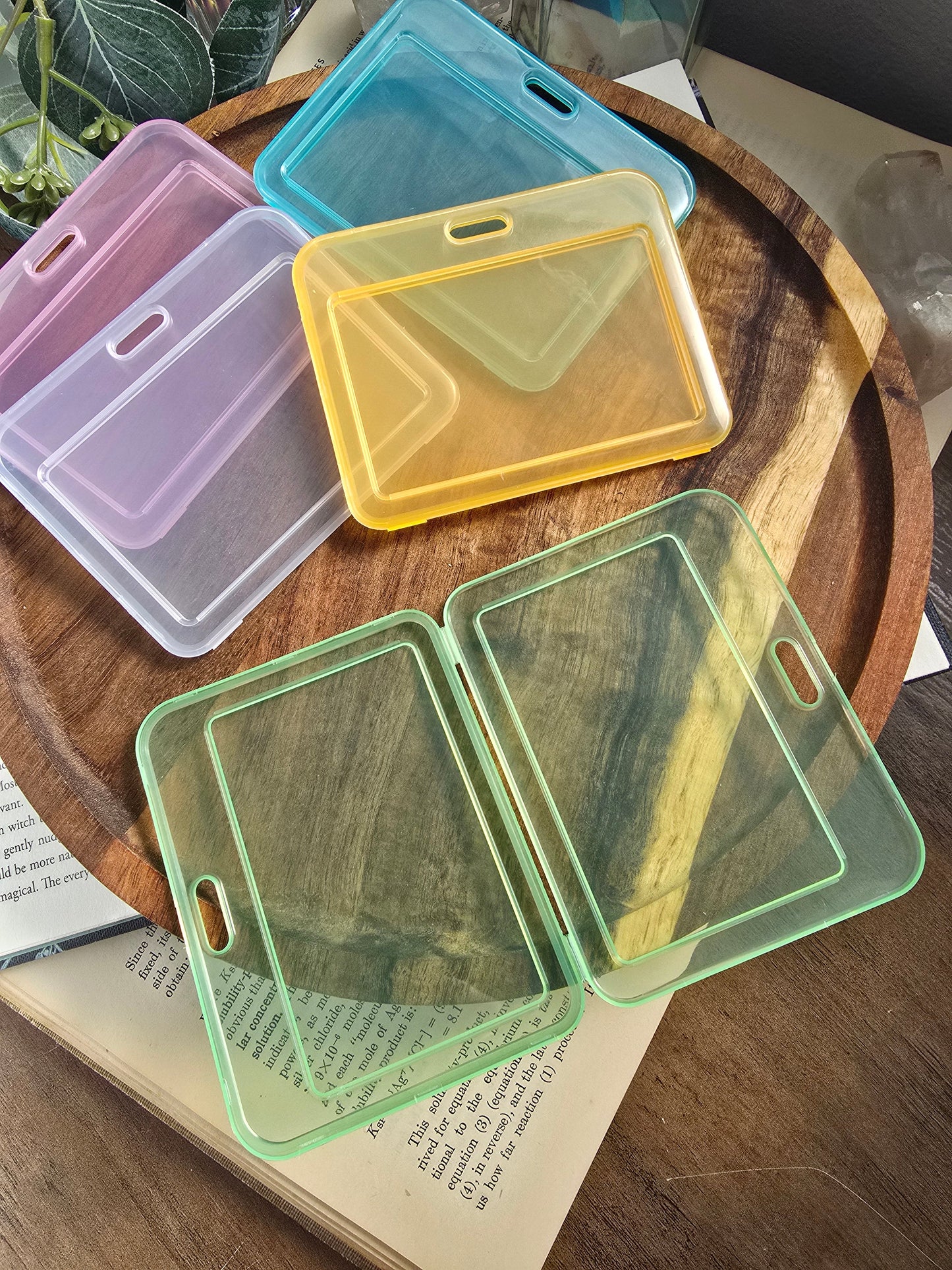 Colorful Transparent Card Protector Sleeves (Vertical & Horizontal) Sacred Sol Design