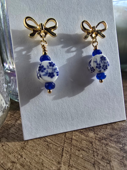 Not Your Grandma’s China | Blue Chalcedony & Ceramic Drops