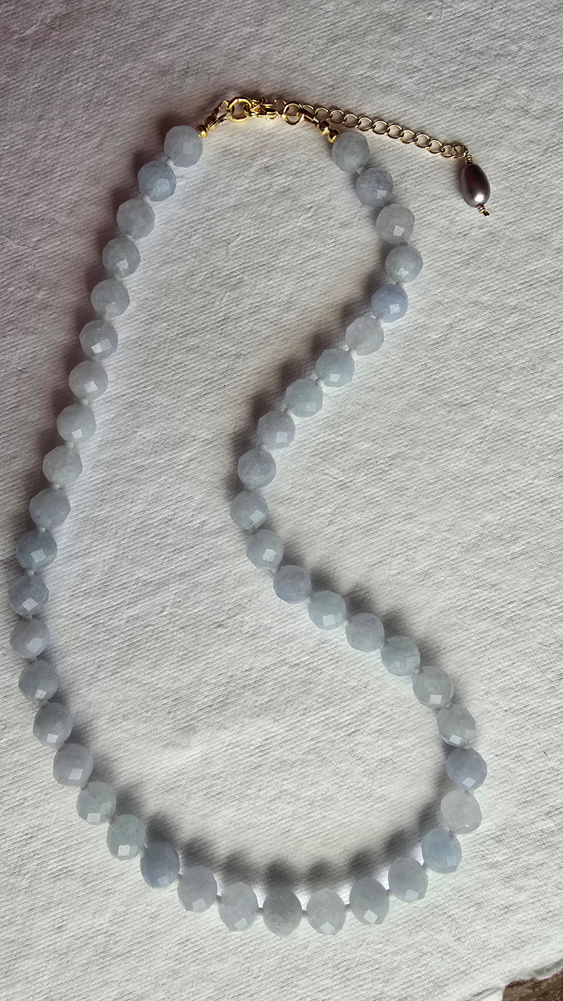 Faceted Aquamarine Necklace Sacred Sol Design