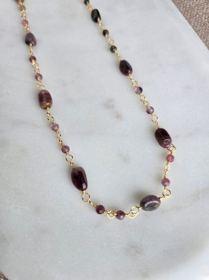 Mosaic Tourmaline Necklace Sacred Sol Design