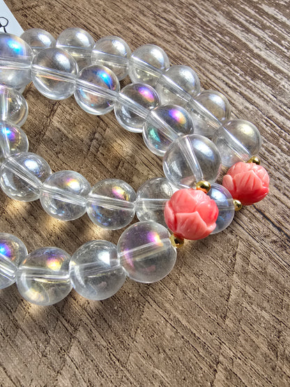 12MM Mystic Aura Glass Bead Bracelet My Store