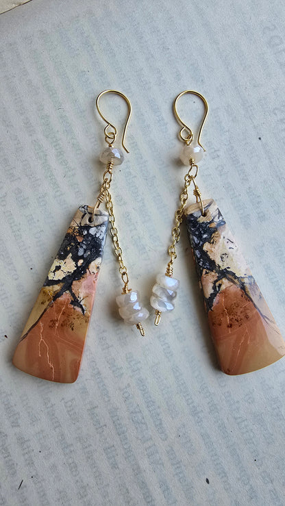 Peanut Jasper Statement Earrings Sacred Sol Design