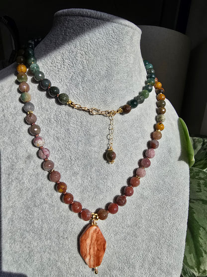 The Indian Summer Opera Necklace Sacred Sol Design