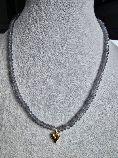 Grey Jade Love Necklace Sacred Sol Design