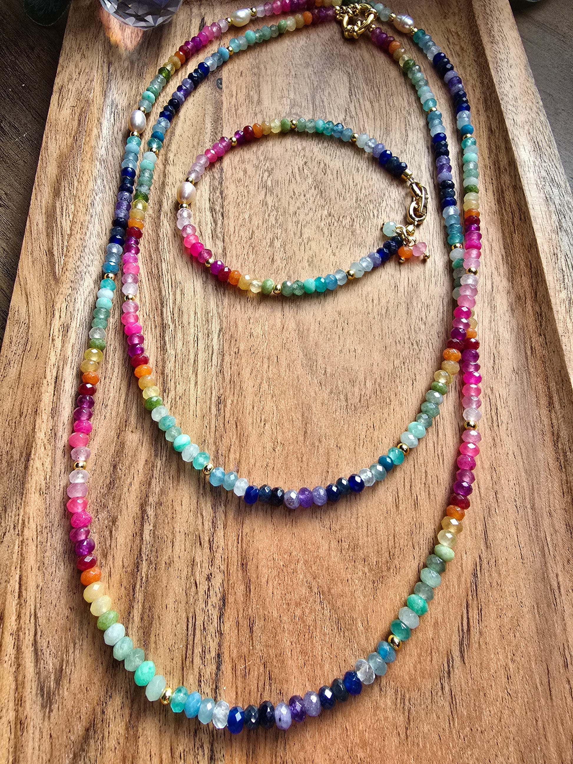 The Over the Rainbow Convertible Lanyard & Bracelet set Sacred Sol Design