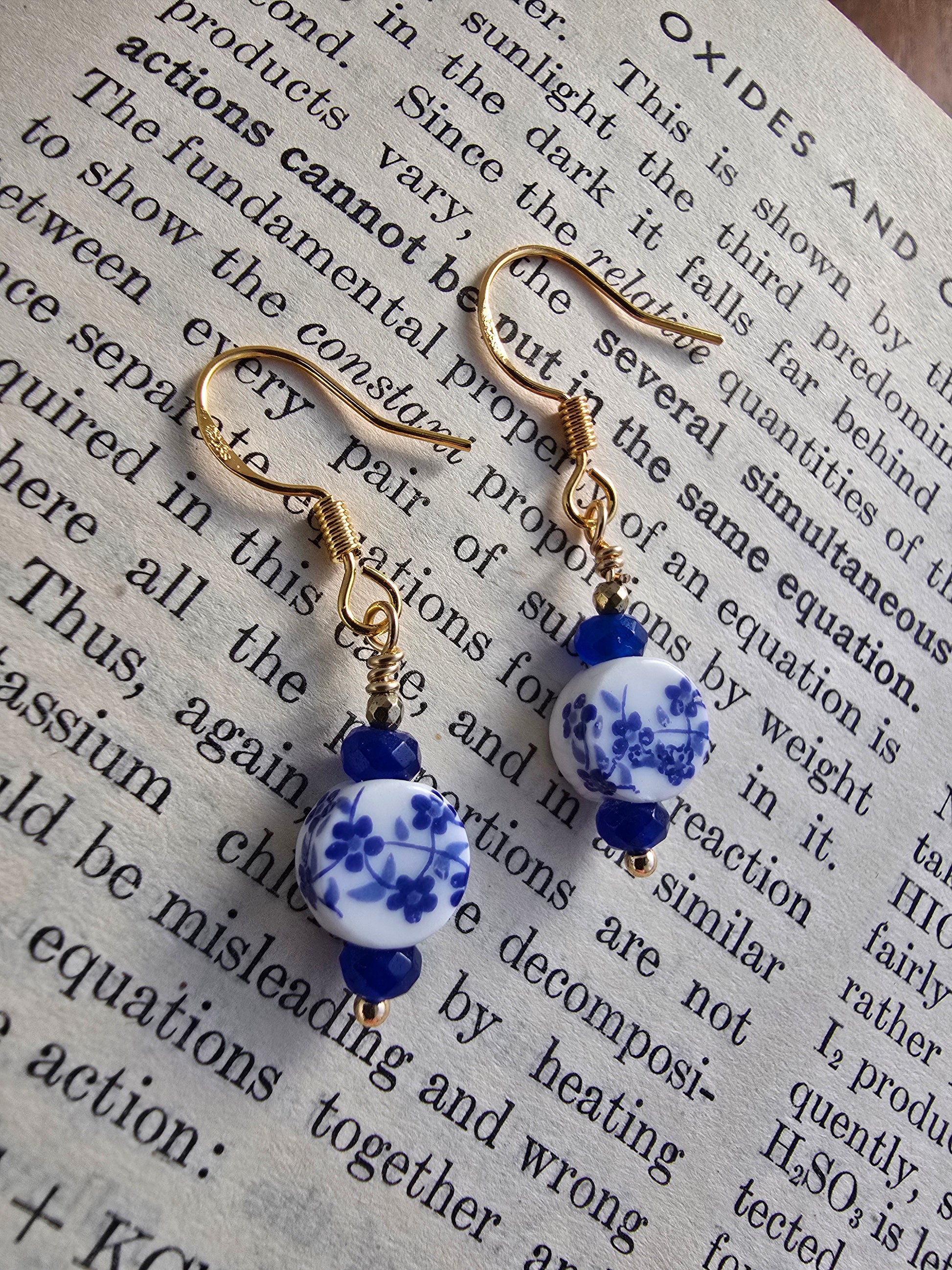 Not Your Grandma's China Drop Earrings Sacred Sol Design
