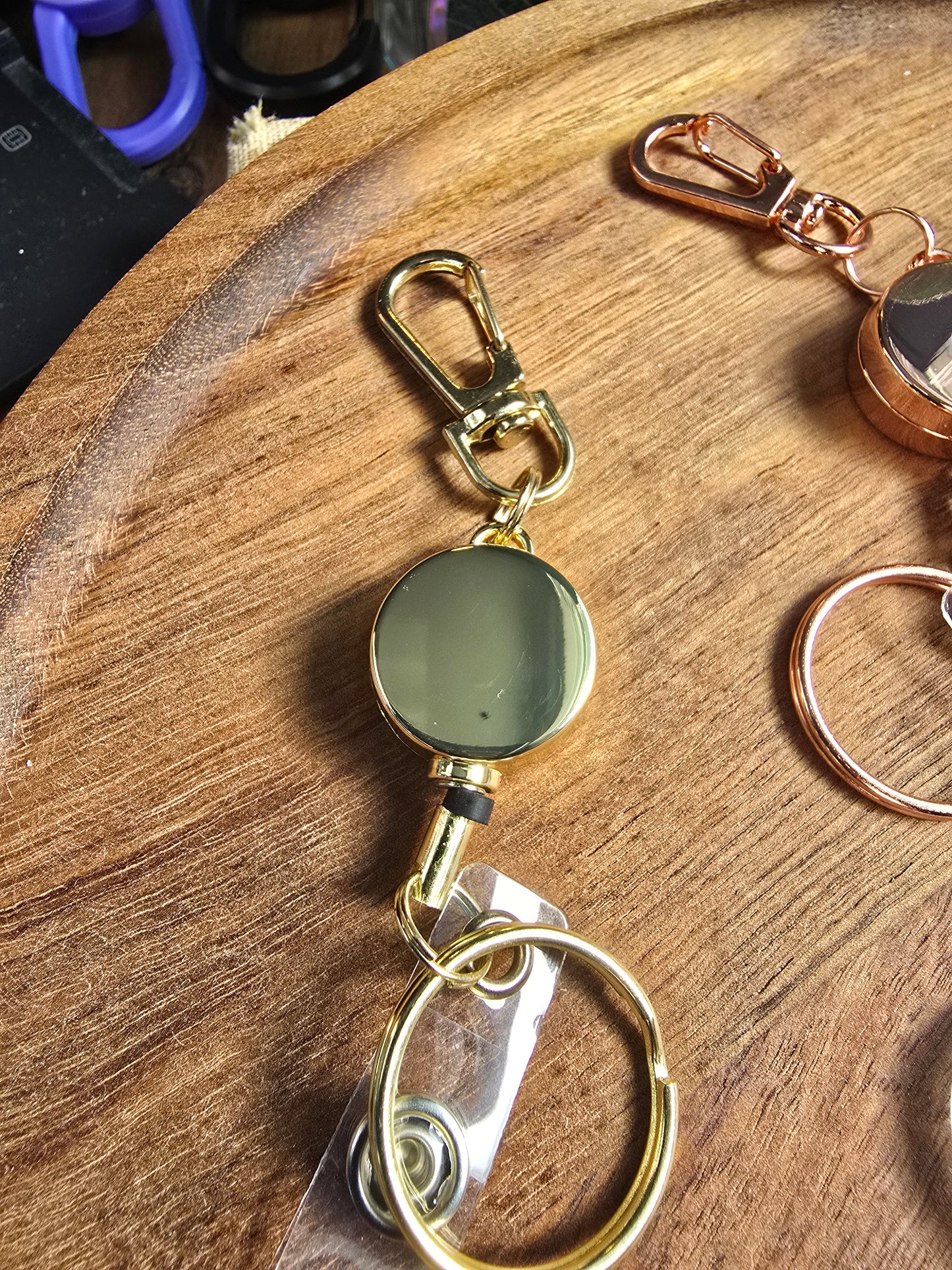 Clip-on Extendable Badge Reel Sacred Sol Design