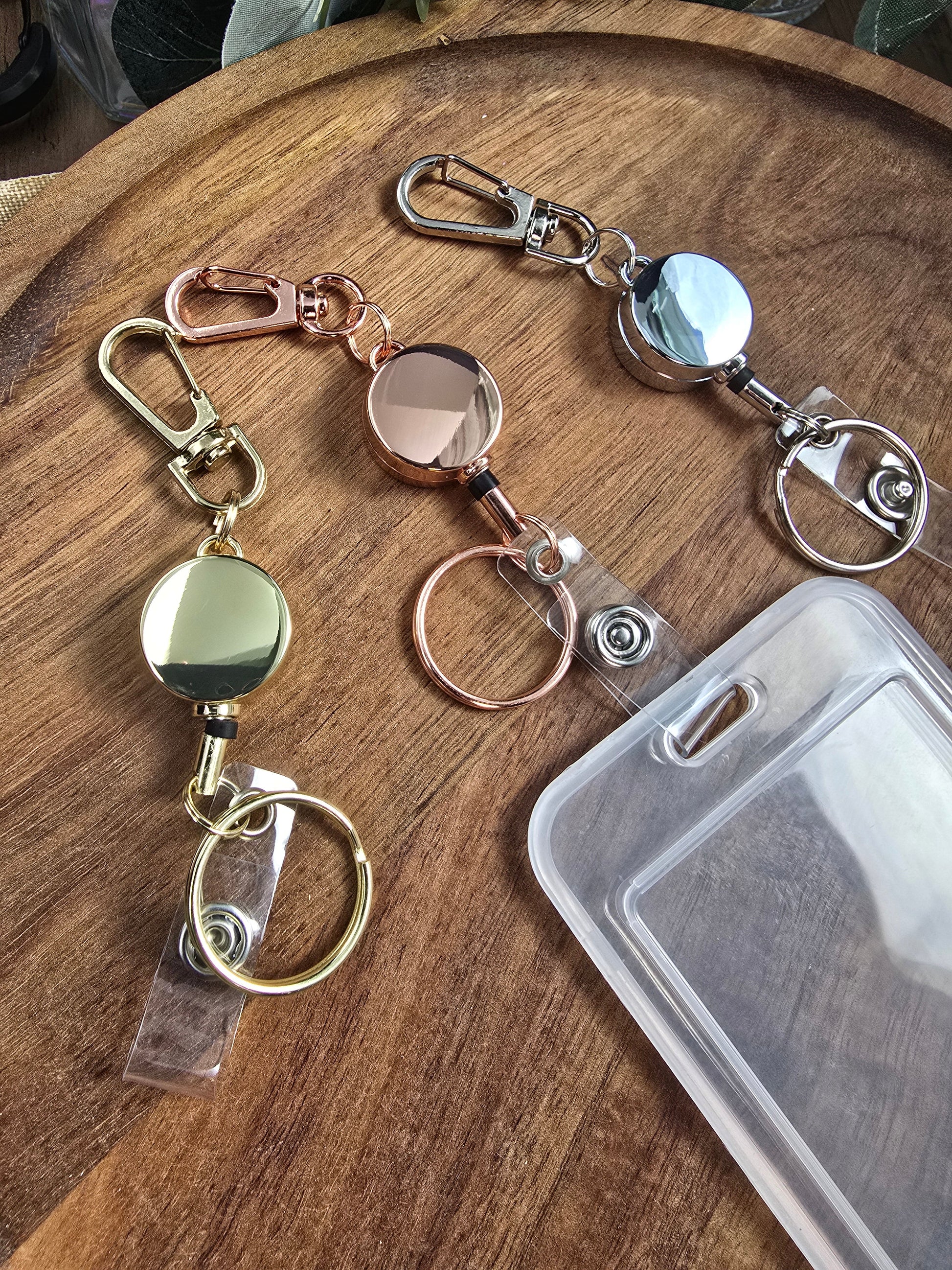 Clip-on Extendable Badge Reel Sacred Sol Design