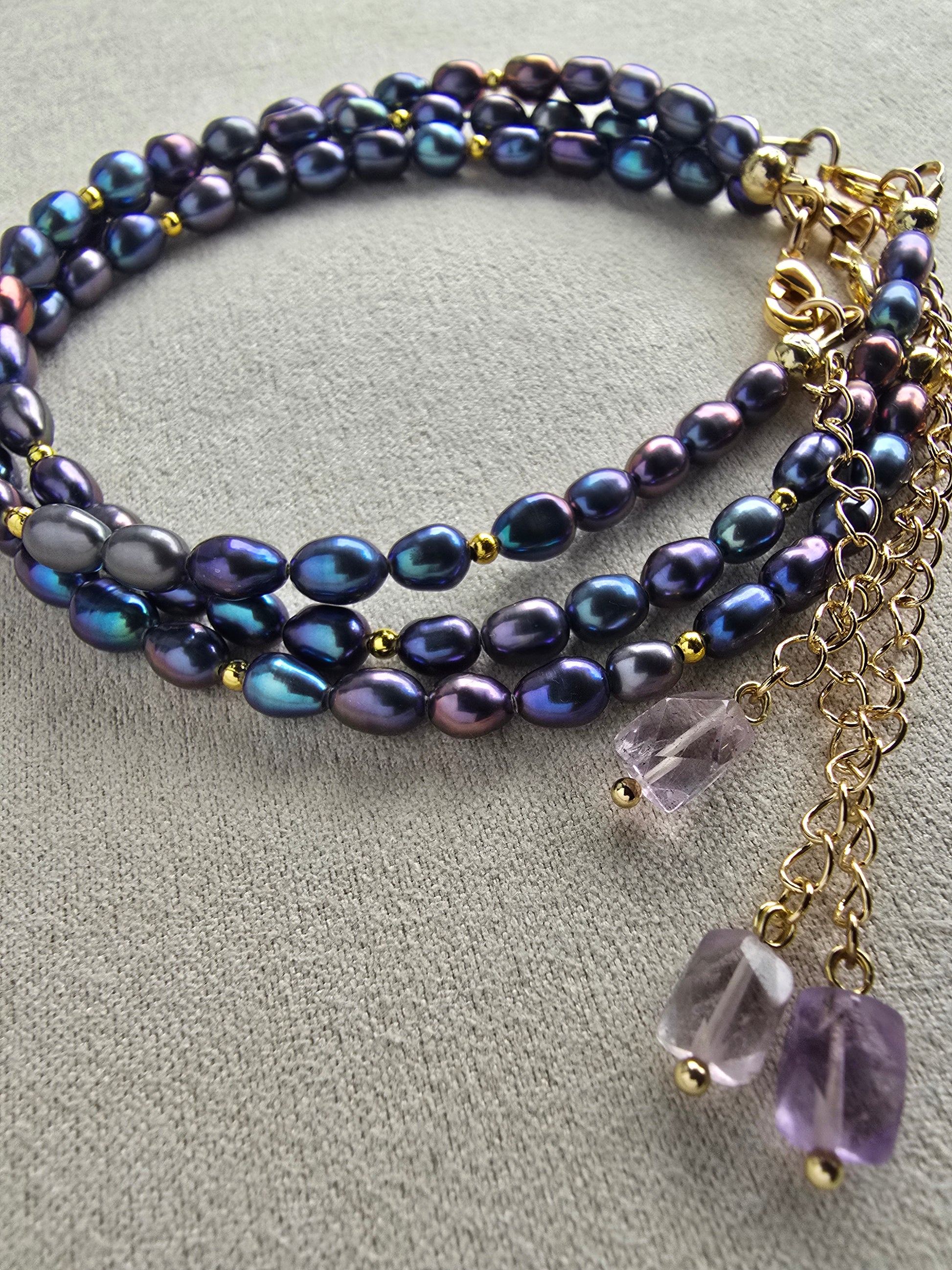 Gold Filled Pearl Bracelet with Gemstone Charm Extender | Everyday Pearl Jewelry My Store