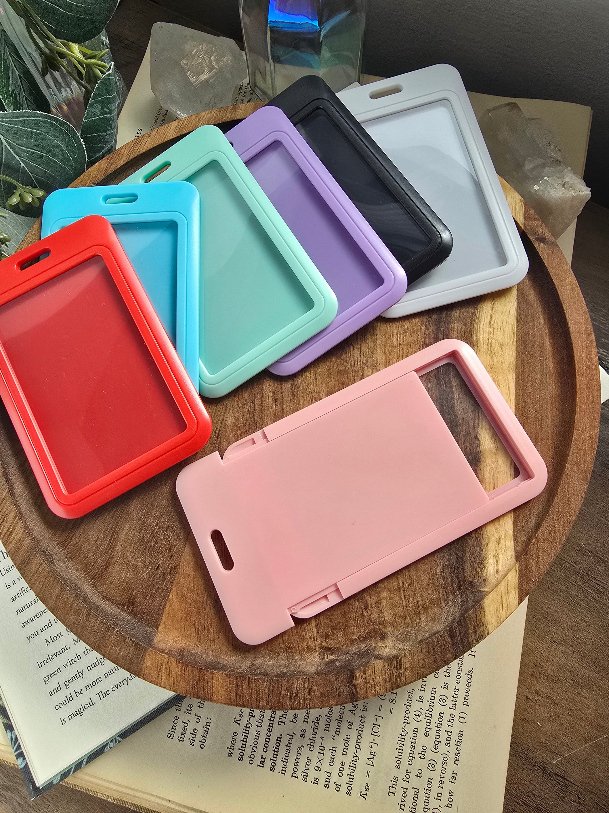 Colorful 2 Badge Card Holder Sacred Sol Design