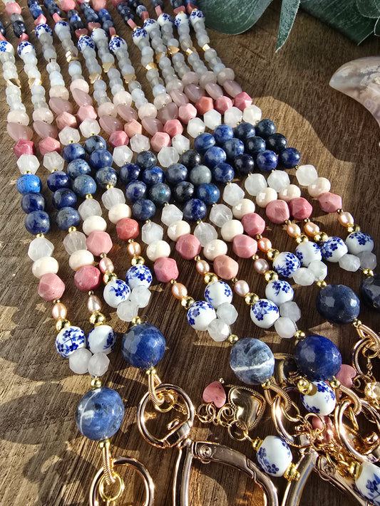 Not Your Grandma’s China | Multi-Stone Beaded Lanyard