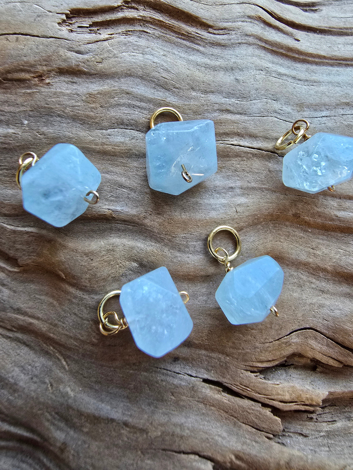 Chunky Aquamarine Drops Sacred Sol Design
