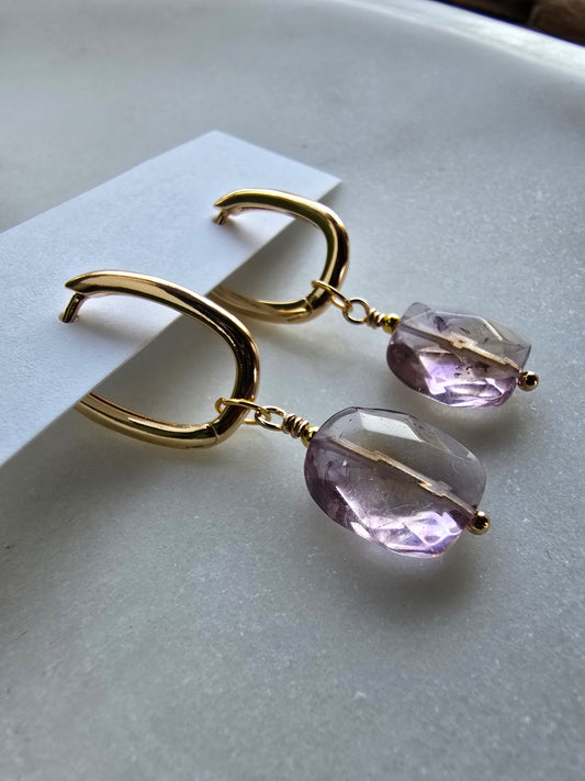 Ametrine Drop Earrings Sacred Sol Design