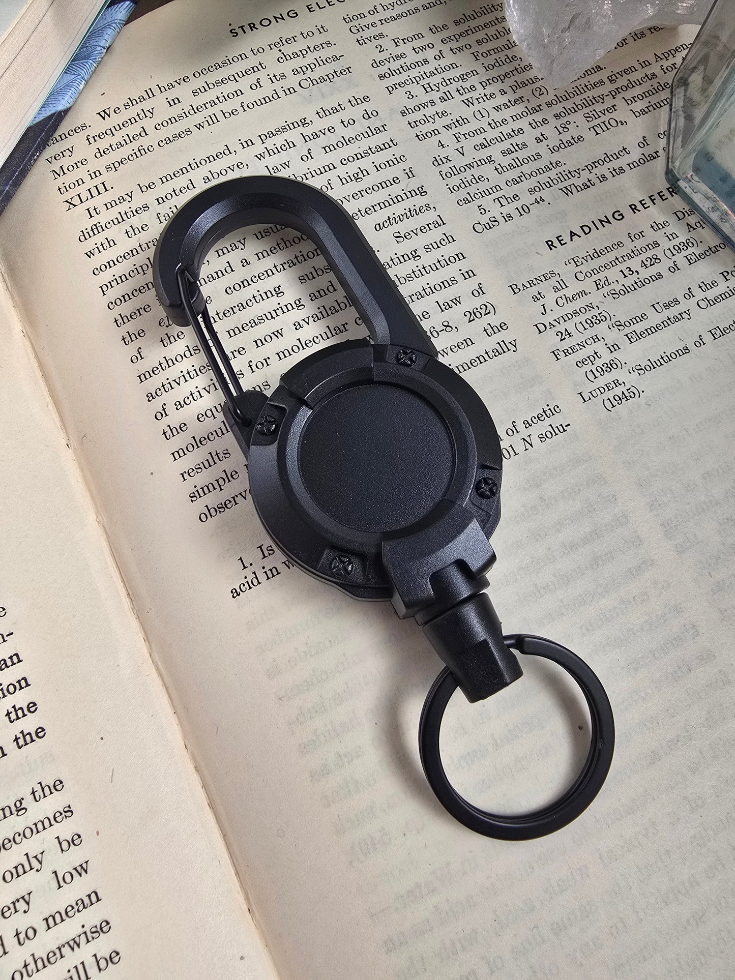 Heavy-Duty Retractable Badge Reel (Matte Black) Sacred Sol Design
