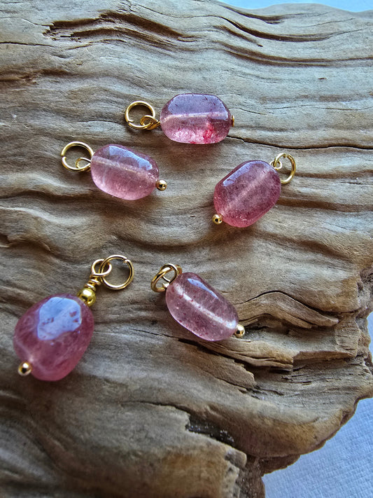 Strawberry Quartz Pebble Drops